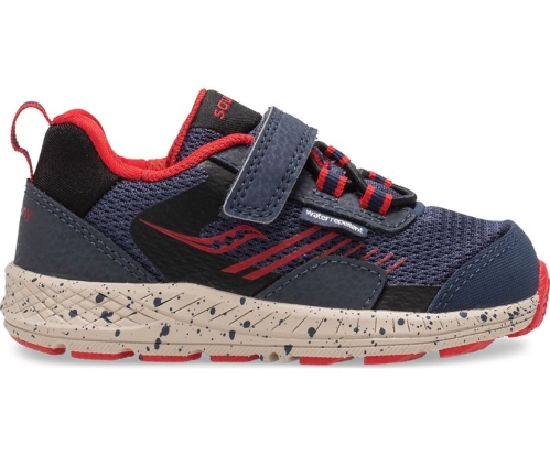 Tenis Saucony Wind Shield A/C Jr. Niños Zapatillas Azul Marino / Rojas México MX-102-EN